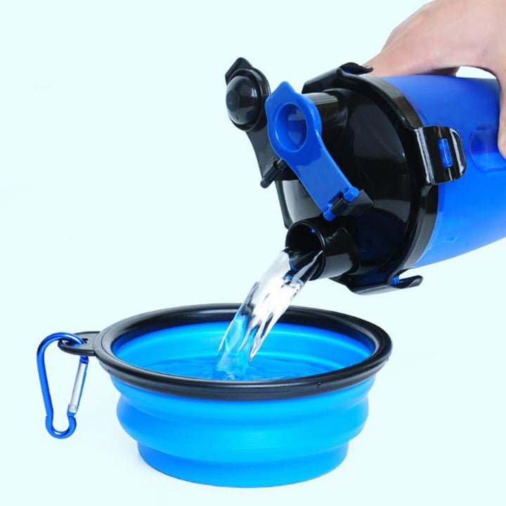 2-in-1 Travel Cup with Food Bowl - PawBuddy™-Blue-Nora Luxe