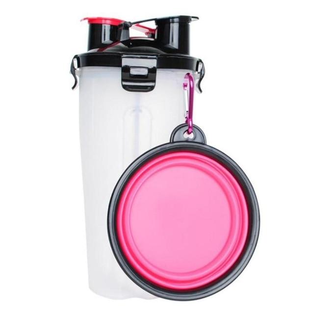 2-in-1 Travel Cup with Food Bowl - PawBuddy™-White-Nora Luxe