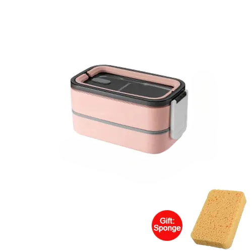 2-Layer Stainless Steel Bento Lunchbox - MealMate-White-Nora Luxe