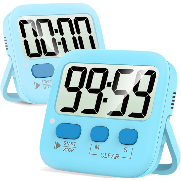 2-Pack Digital Kitchen Timers - KitchenTick-Blue-Nora Luxe