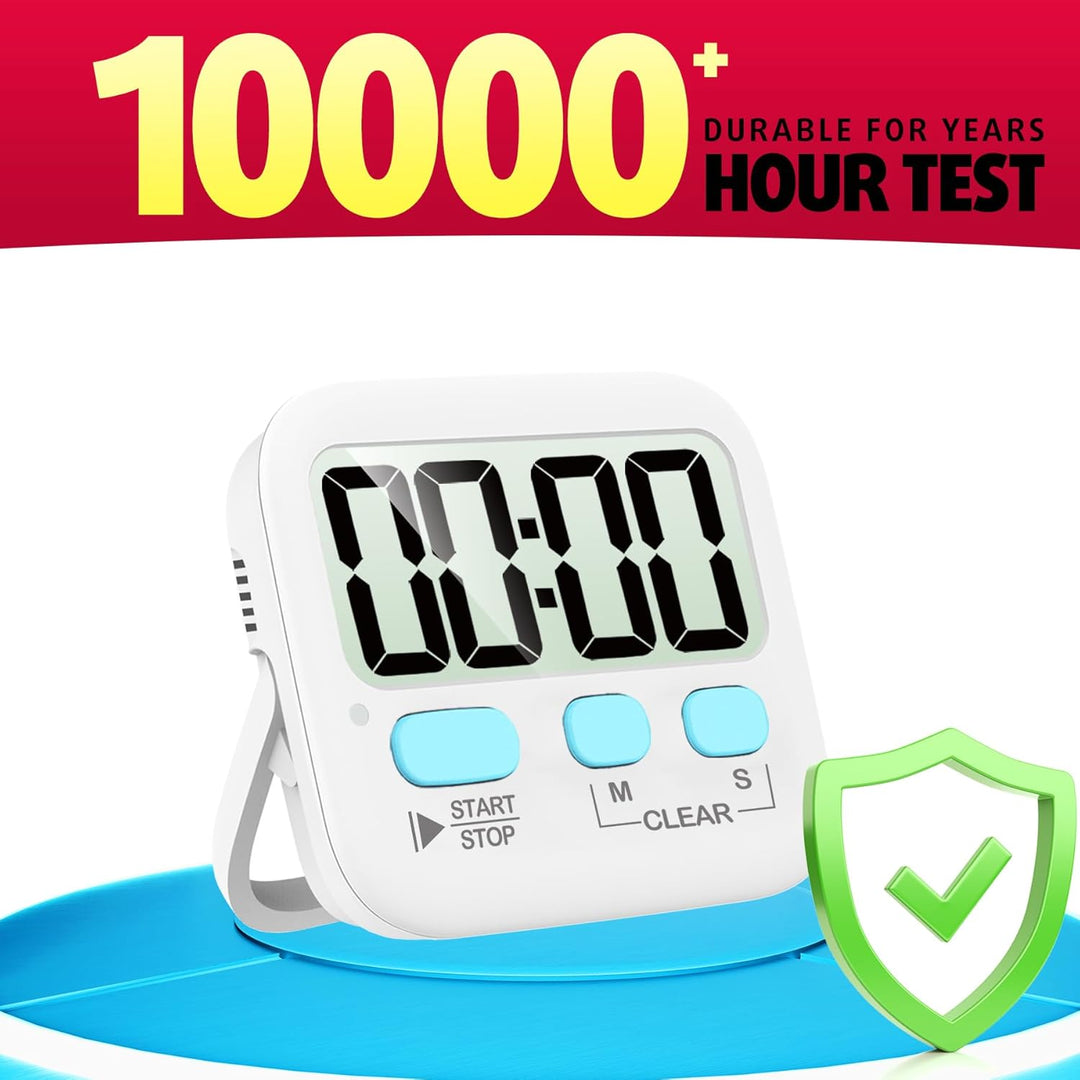 2-Pack Digital Kitchen Timers - KitchenTick-White-Nora Luxe