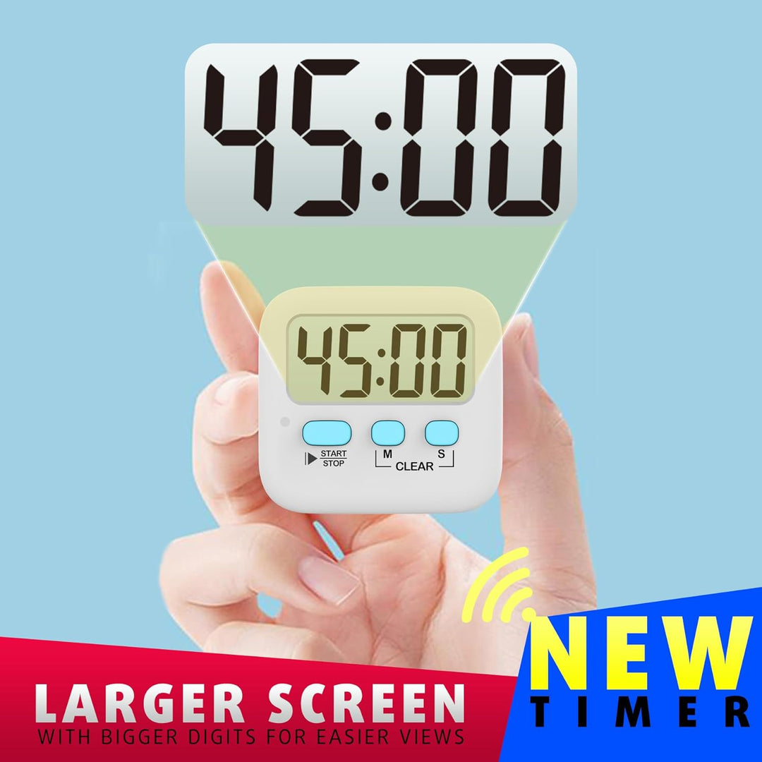 2-Pack Digital Kitchen Timers - KitchenTick-White-Nora Luxe