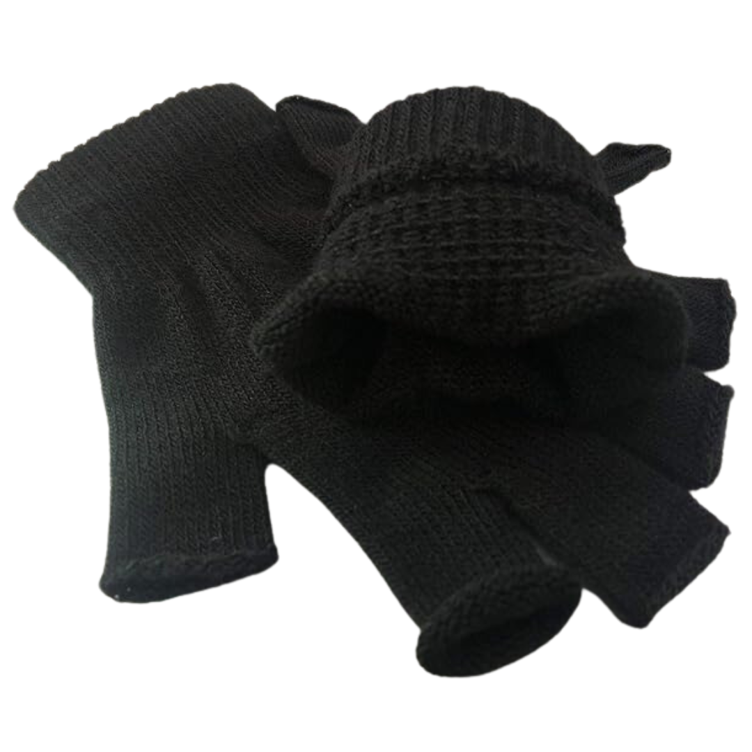 2-Pack Winter Knitted Fingerless Gloves - WarmFlex Set-Nora Luxe