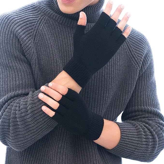 2-Pack Winter Knitted Fingerless Gloves - WarmFlex Set-Nora Luxe