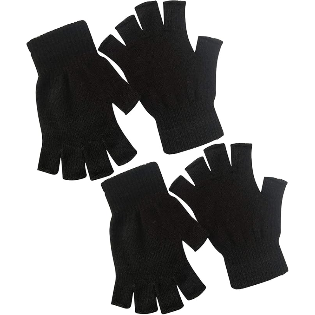 2-Pack Winter Knitted Fingerless Gloves - WarmFlex Set-Nora Luxe