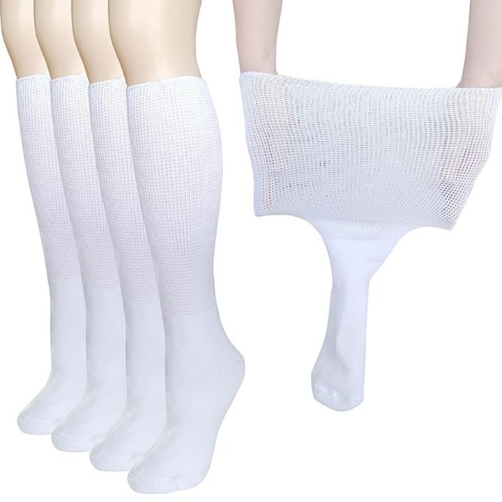 2 Pairs of Comfort Extra Wide Lymphedema & Diabetic Socks - Max-Nora Luxe