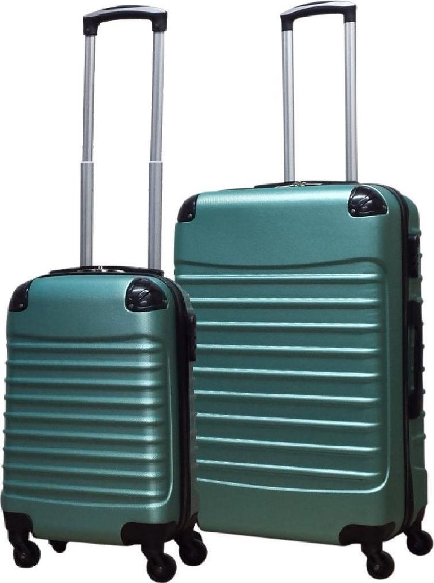 2-piece ABS luggage set – Ventura-Army green-Nora Luxe