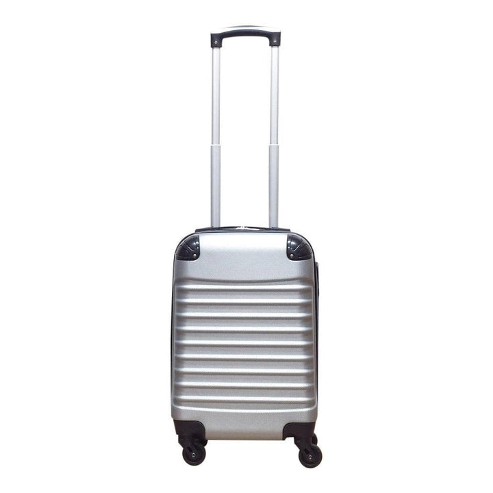 2-piece hard-shell suitcase set – Milano Silver-Nora Luxe