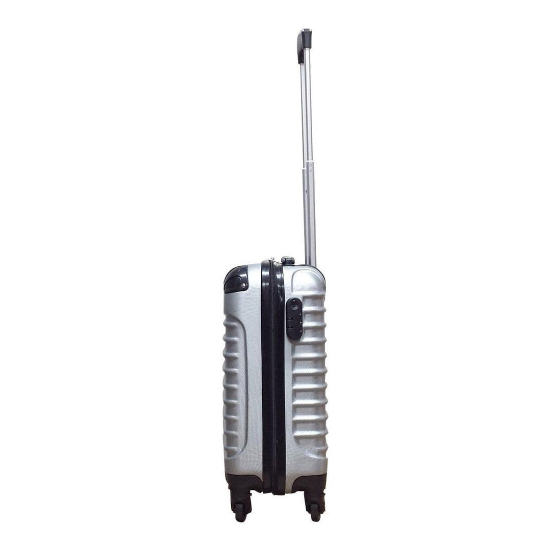 2-piece hard-shell suitcase set – Milano Silver-Nora Luxe