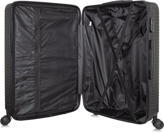 2-piece hard shell suitcase set – Santorini-Gray-2x S (39 L)-Nora Luxe