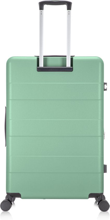 2-piece hard-shell suitcase set with laptop compartment – Berlin-Light green-Nora Luxe