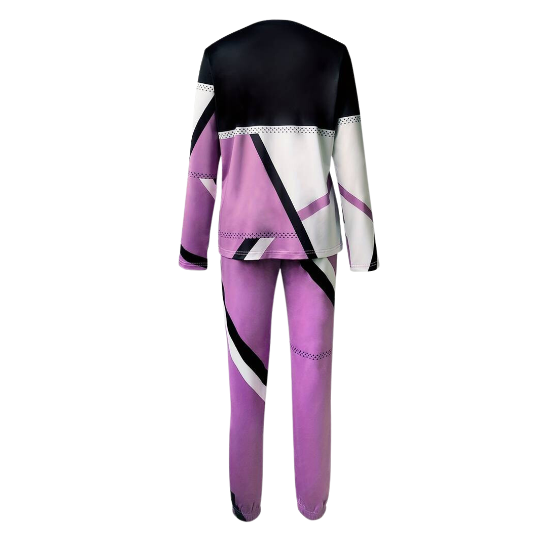 2-piece Set with O-neck and Long Pants - Sophie-Gray-S-Nora Luxe