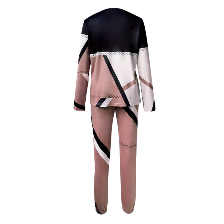 2-piece Set with O-neck and Long Pants - Sophie-Gray-S-Nora Luxe