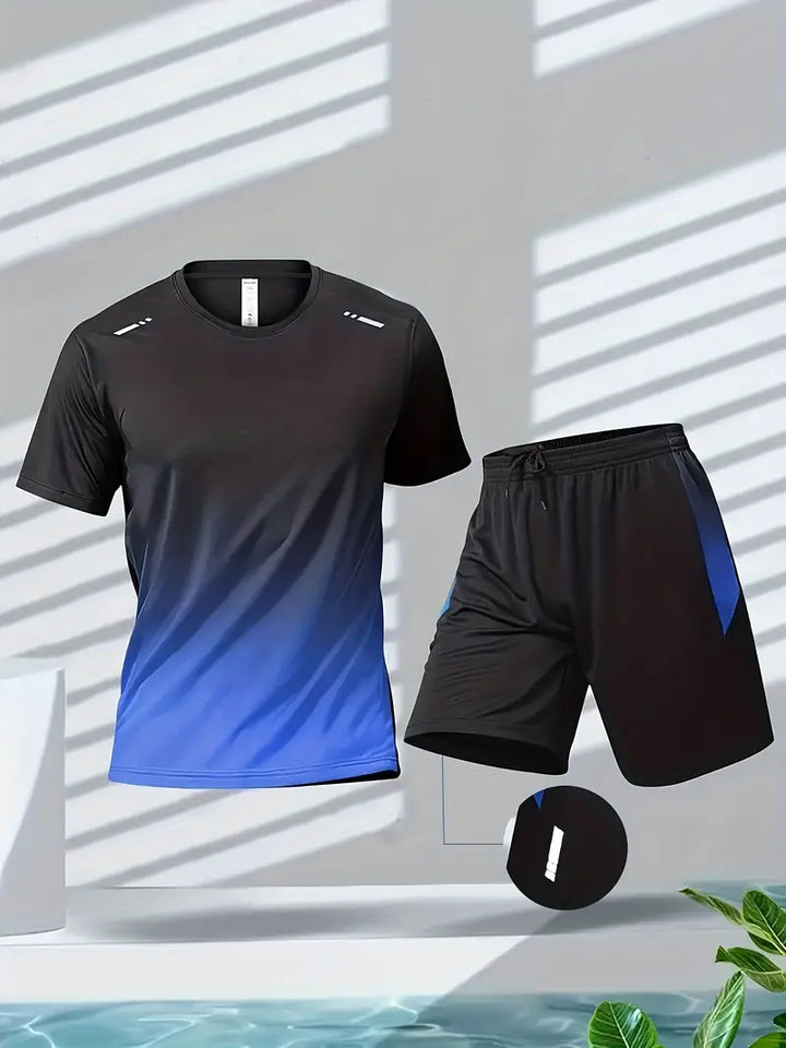 2-Piece Sports Set for Men - ActiveMax-Black-blue-M-Nora Luxe
