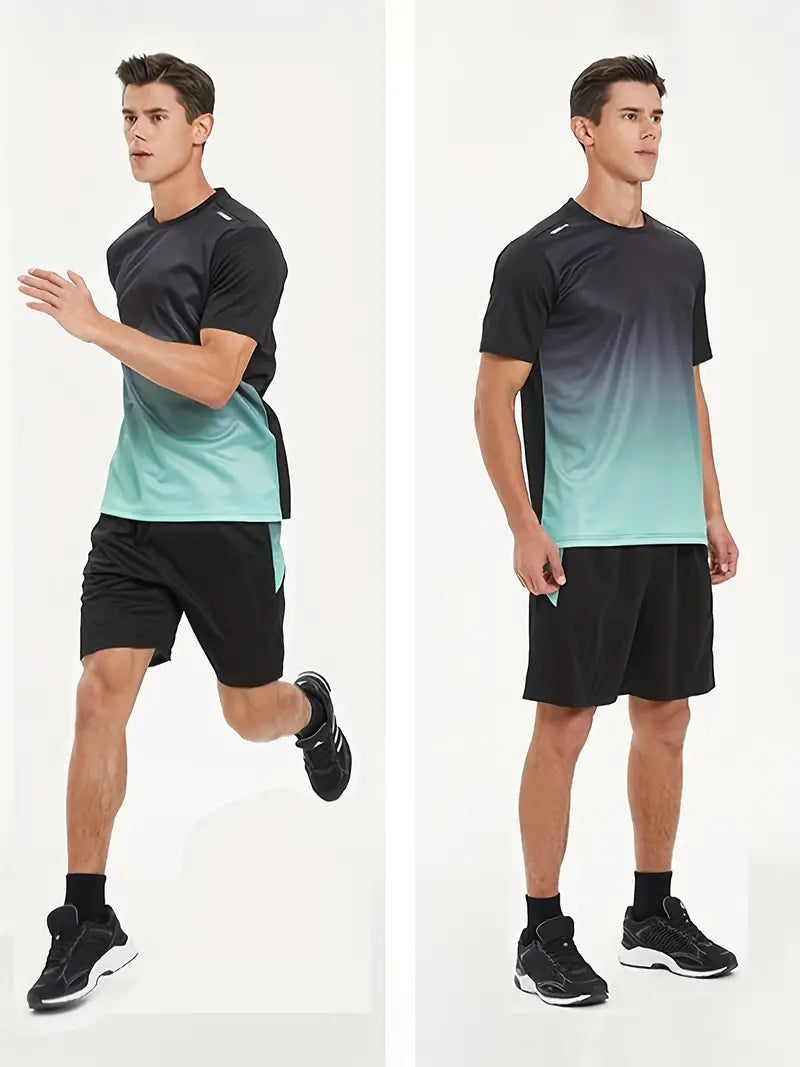 2-Piece Sports Set for Men - ActiveMax-Black-green-M-Nora Luxe