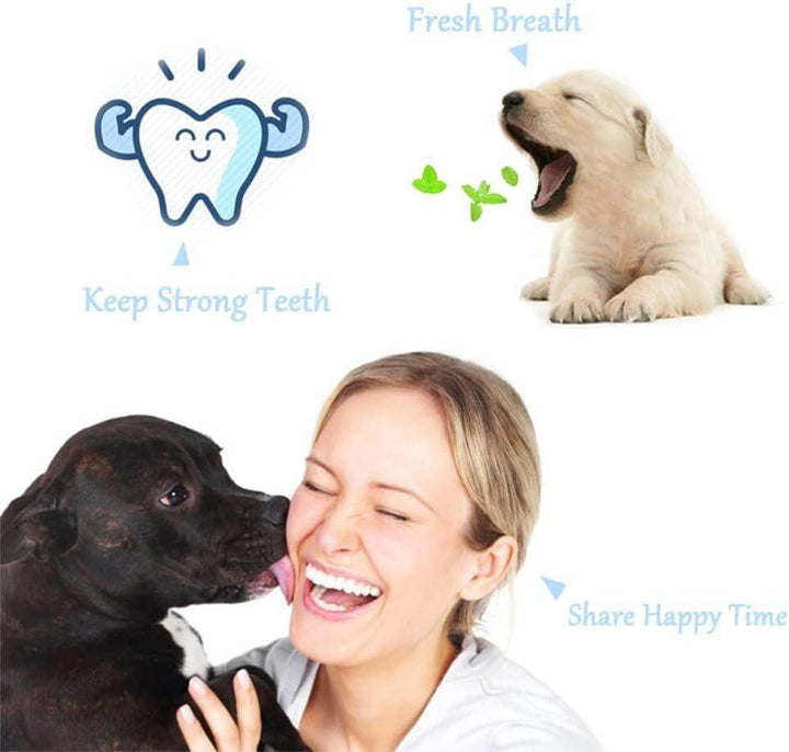 2-Piece Triangular Pet Toothbrush - Tartar Control for Healthy Teeth-Nora Luxe
