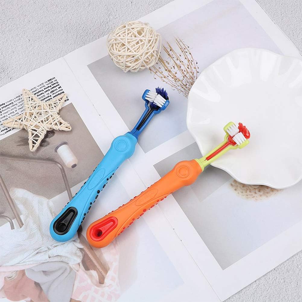 2-Piece Triangular Pet Toothbrush - Tartar Control for Healthy Teeth-Nora Luxe