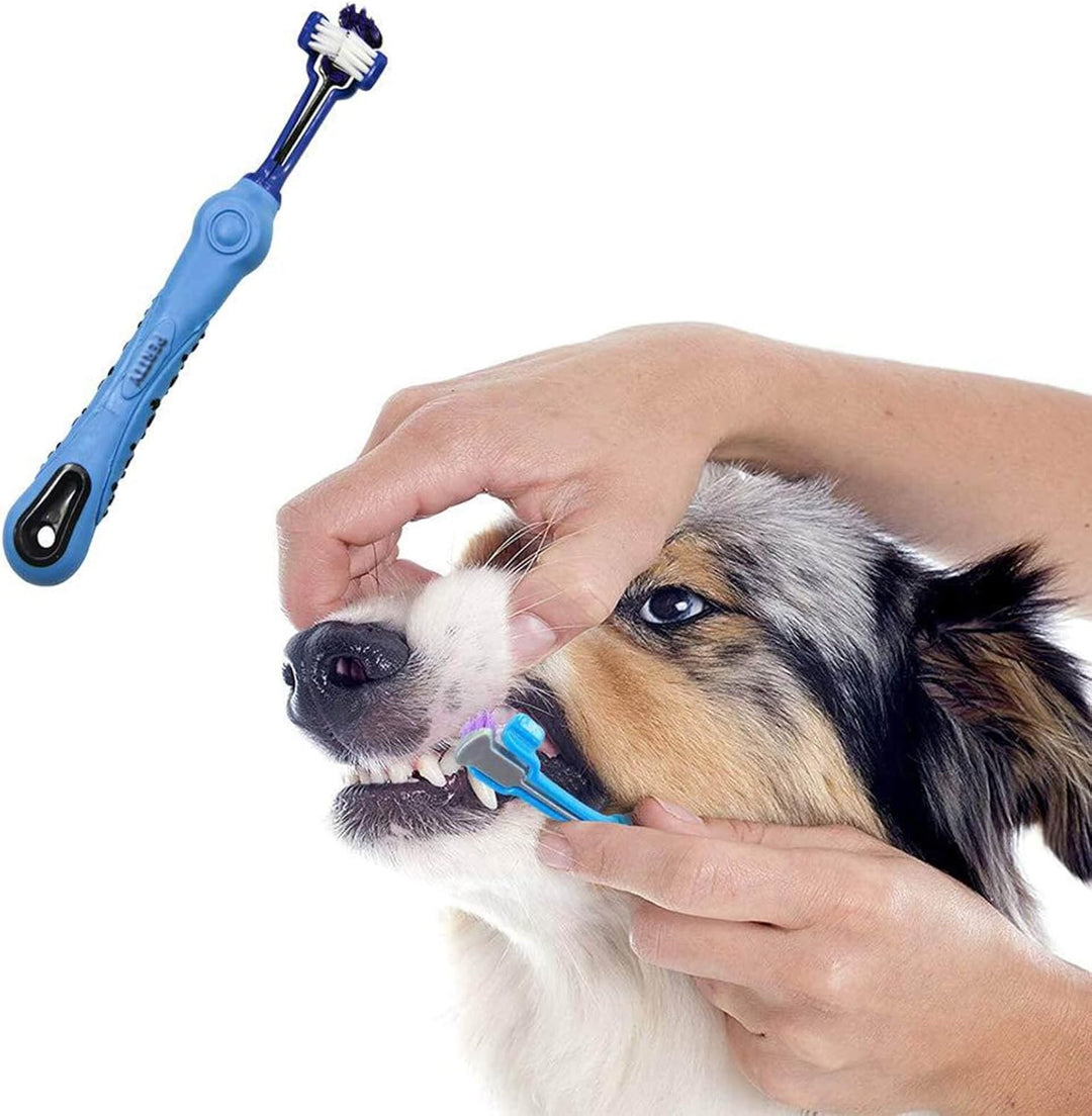2-Piece Triangular Pet Toothbrush - Tartar Control for Healthy Teeth-Nora Luxe