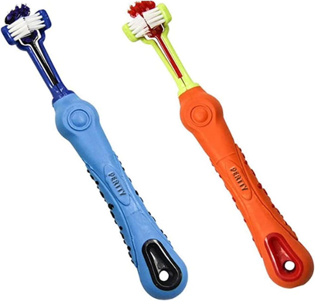 2-Piece Triangular Pet Toothbrush - Tartar Control for Healthy Teeth-Nora Luxe