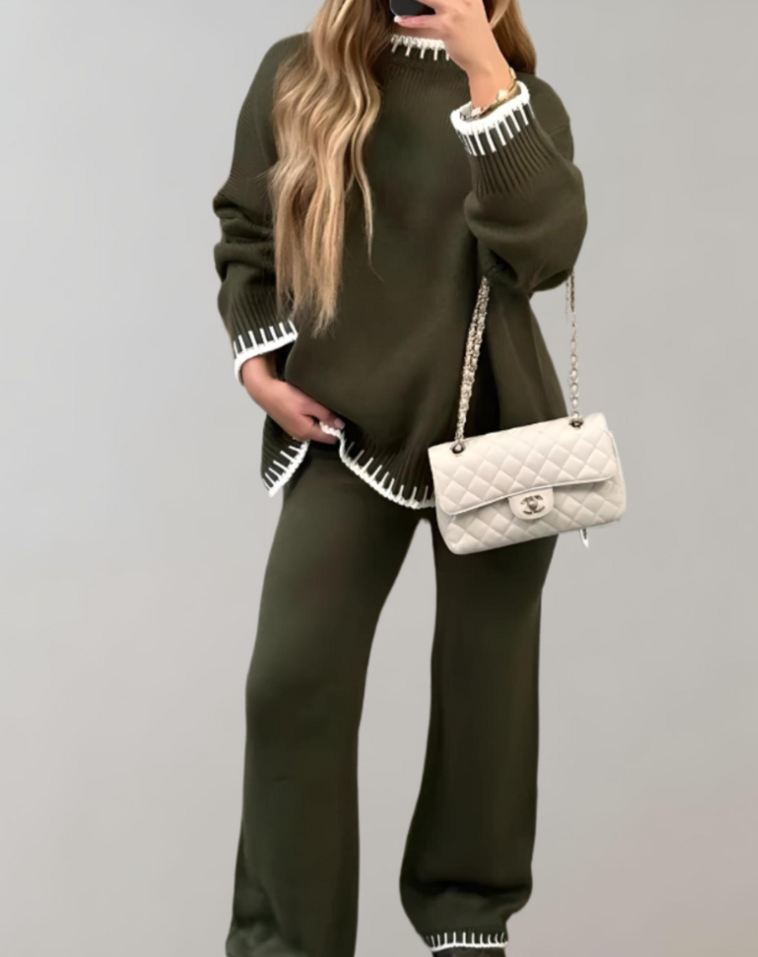 2-piece Women's Clothing Set - Sofia-Green-S-Nora Luxe