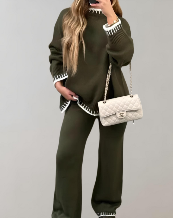 2-piece Women's Clothing Set - Sofia-Green-S-Nora Luxe