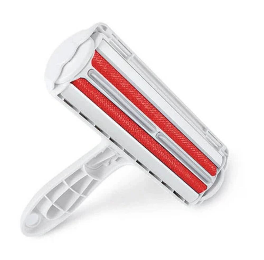2-Way Pet Hair Remover with Microfiber Roller - FurSweep-Red-Nora Luxe
