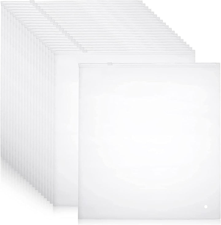 Multi-Purpose Frosted Zip Storage Bags – 20-Pack Plastic Garment Sleeves (Buy 2 Sets, Take 1 FREE)