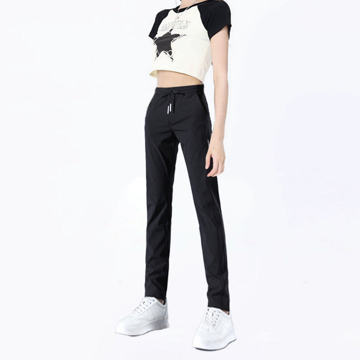 2025 New Models Unisex Quick-Dry Stretch Trousers-Black (Woman)-M-Nora Luxe