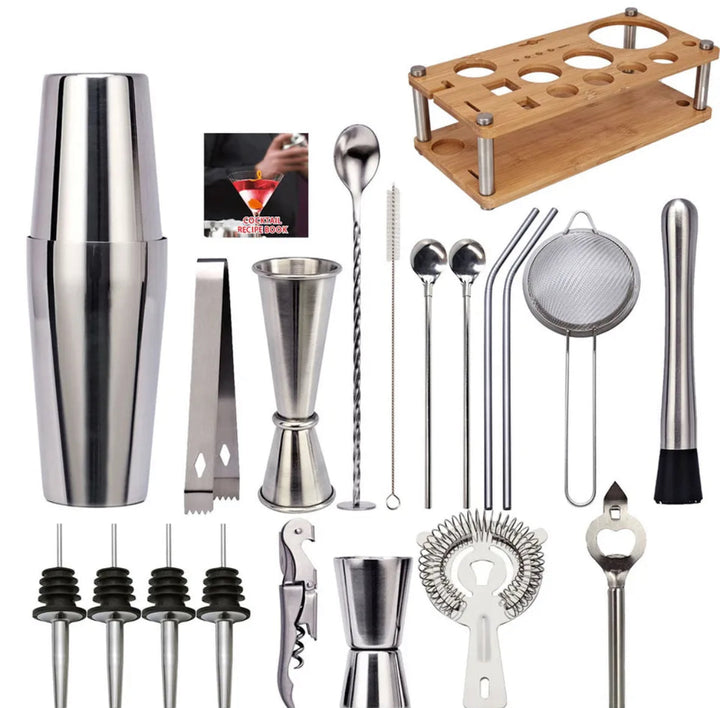 23-Piece Professional Bartender Set - ShakerPro-Nora Luxe