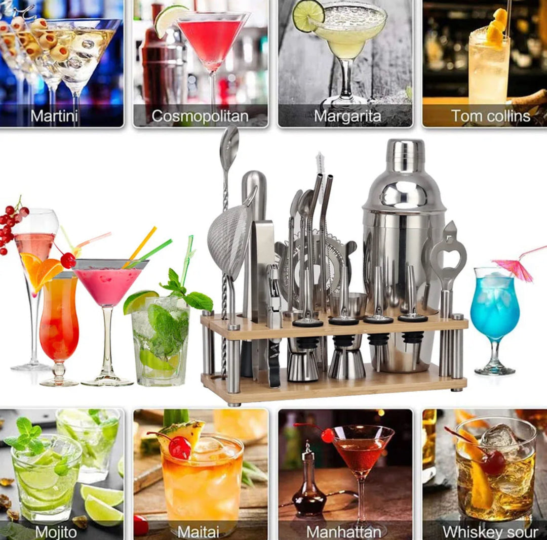 23-Piece Professional Bartender Set - ShakerPro-Nora Luxe