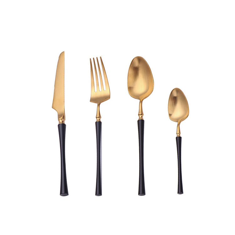 24-Piece Stainless Steel Cutlery Set - PureSet-Silver-Nora Luxe