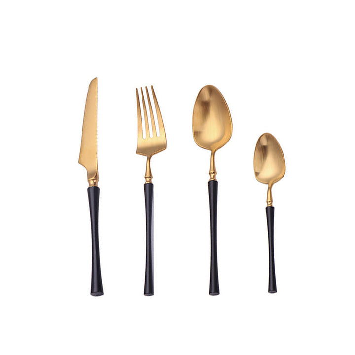 24-Piece Stainless Steel Cutlery Set - PureSet-Silver-Nora Luxe