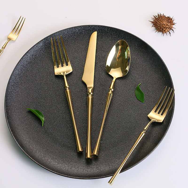 24-Piece Stainless Steel Cutlery Set - PureSet-Silver-Nora Luxe