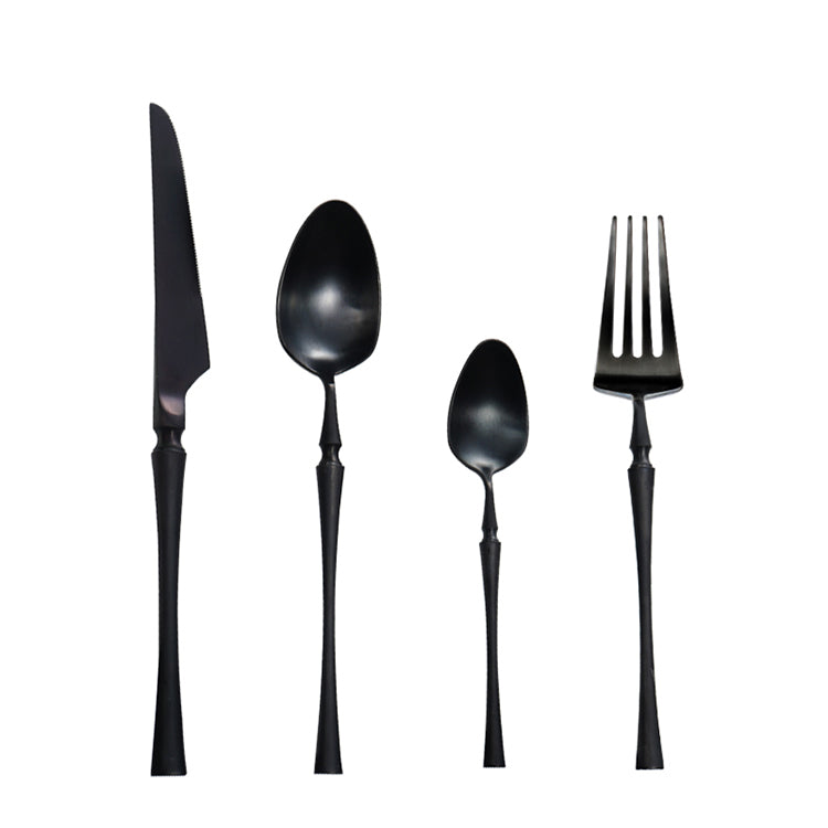 24-Piece Stainless Steel Cutlery Set - PureSet-Silver-Nora Luxe