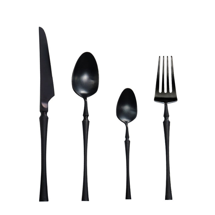 24-Piece Stainless Steel Cutlery Set - PureSet-Silver-Nora Luxe
