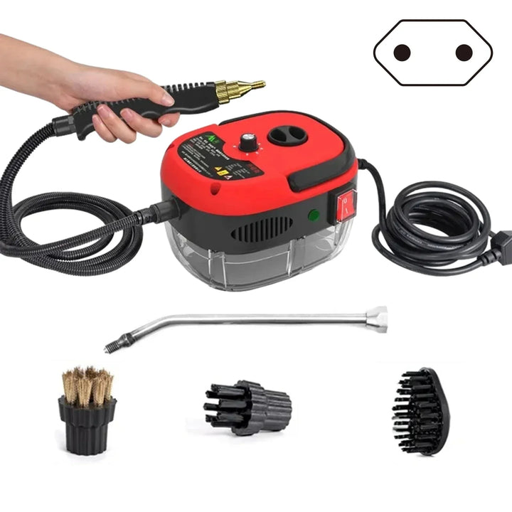 2500W HIGH-PRESSURE STEAM CLEANER - 6 SETTINGS FOR HOME & KITCHEN-Red-Nora Luxe