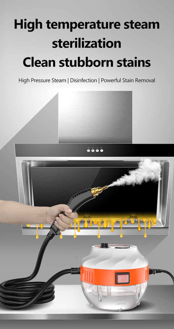 2800W HIGH-PRESSURE STEAM CLEANER - HOME APPLIANCE FOR KITCHEN AND CAR-Orange-Nora Luxe
