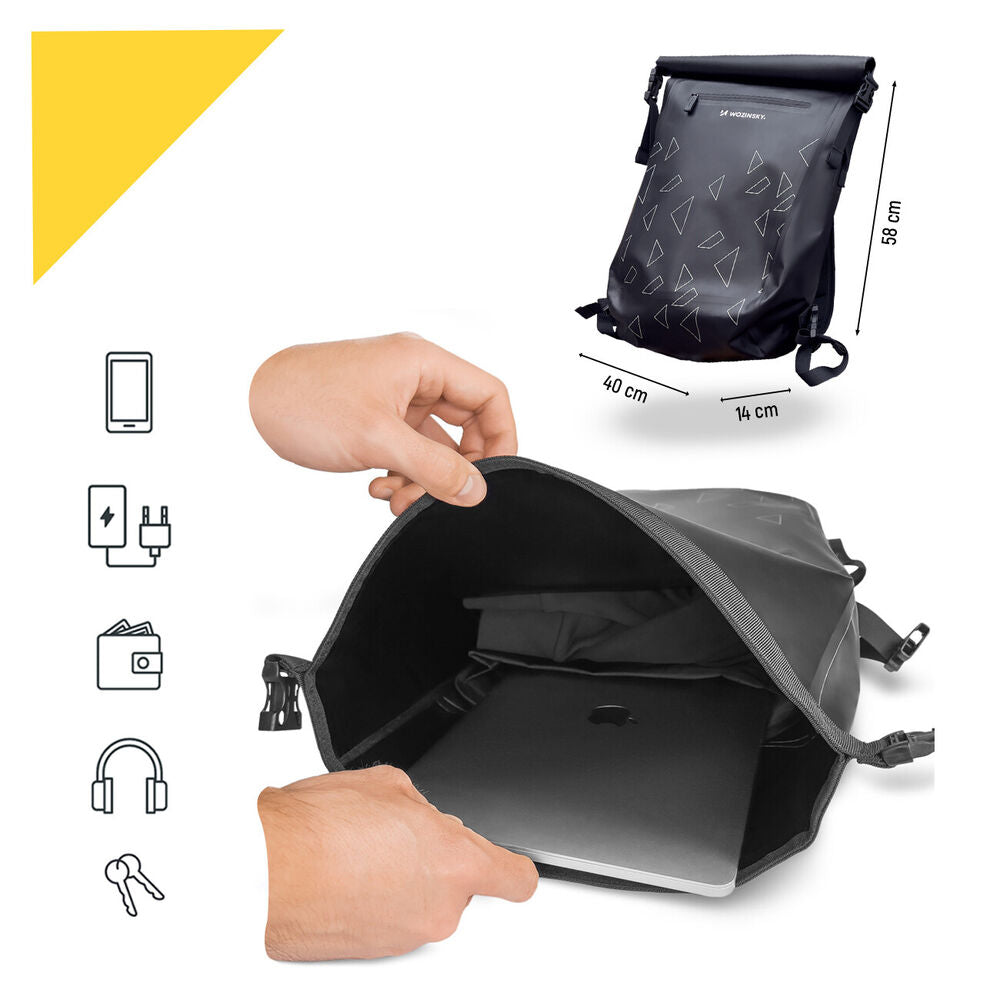 3-in-1 Bicycle Bag for Carrier - Max-Black-Nora Luxe