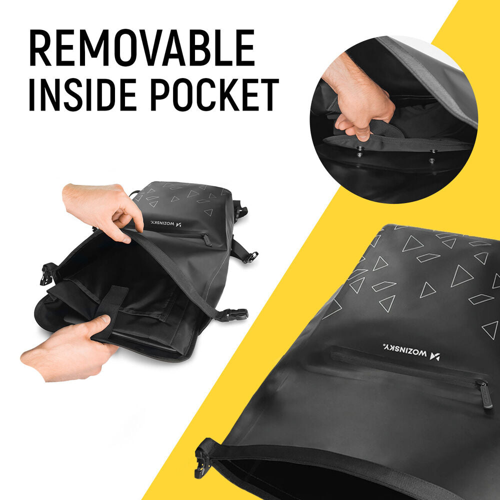 3-in-1 Bicycle Bag for Carrier - Max-Black-Nora Luxe