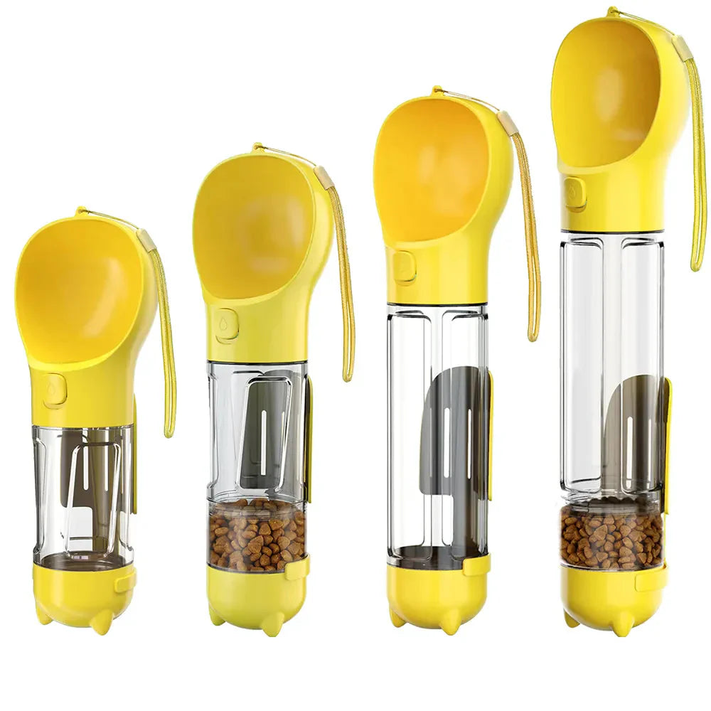 3-in-1 Dog Water Bottle - AdventureBuddy-Yellow-10 fl oz-Nora Luxe