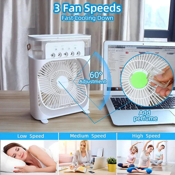 3-in-1 Fan with 7-Color LED Light - BreezeMaster Pro-Nora Luxe