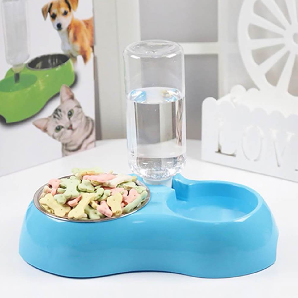 3-in-1 Feeding Bowl for Dogs and Cats - EasyFlow-Blue-Nora Luxe