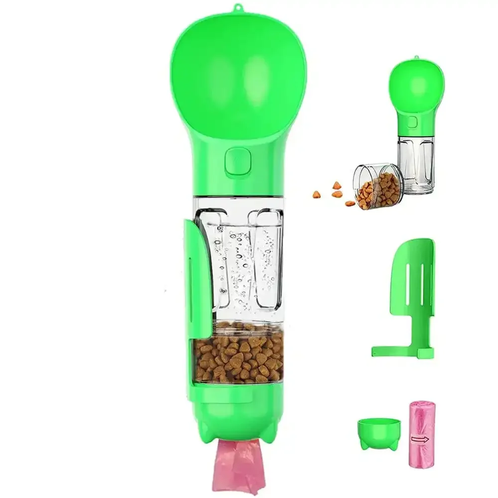 3-in-1 Portable Water Bottle for Pets - PawHydrate Pro-Green-300ml-Nora Luxe