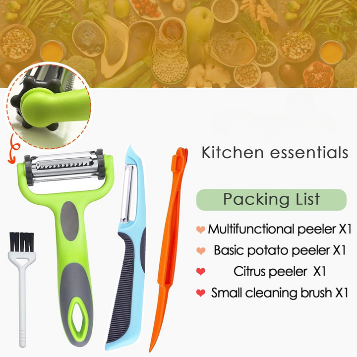 3-in-1 Vegetable Peeler with Julienne Blade-Nora Luxe