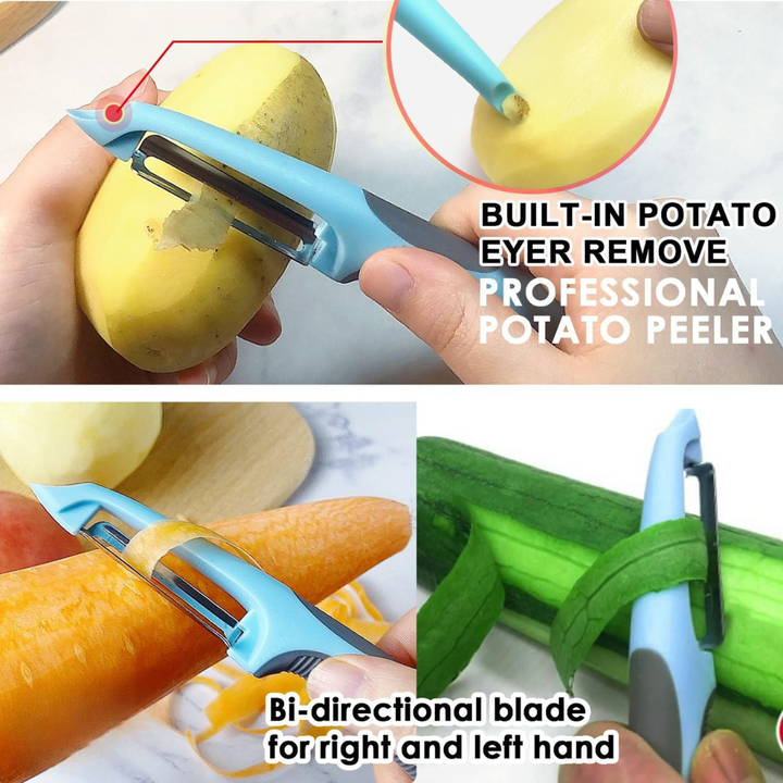 3-in-1 Vegetable Peeler with Julienne Blade-Nora Luxe