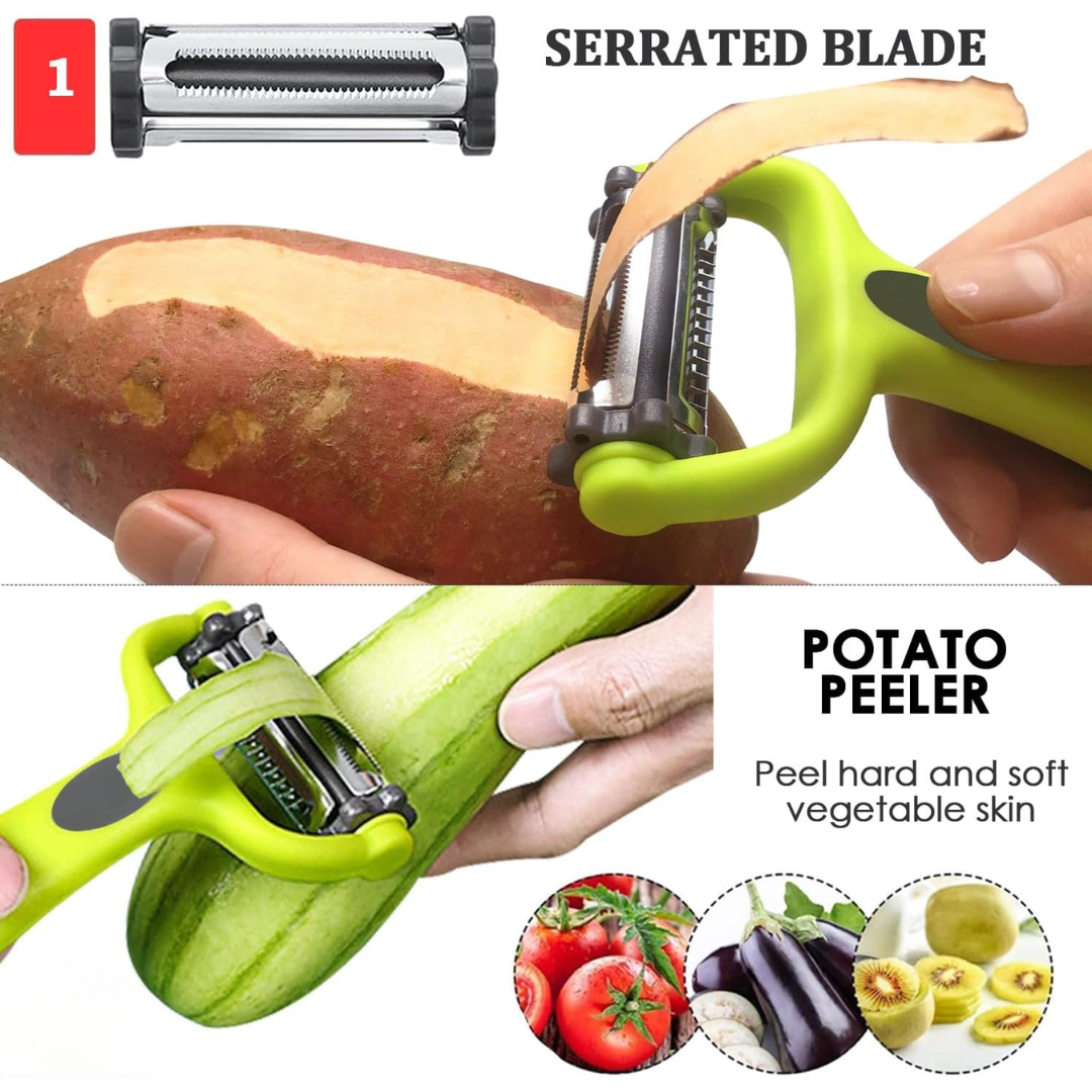 3-in-1 Vegetable Peeler with Julienne Blade-Nora Luxe