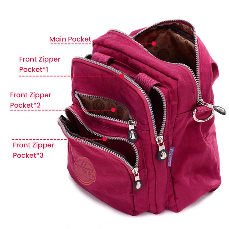 3-in-1 Waterproof Multifunctional Trendy Shoulder Bag - FlexiBag-Purple-Nora Luxe