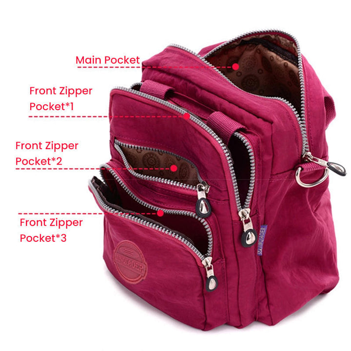 3-in-1 Waterproof Multifunctional Trendy Shoulder Bag - FlexiBag-Purple-Nora Luxe