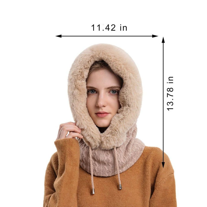 3-in-1 Winter Scarf and Hat for Women - Isabella-Black-Nora Luxe