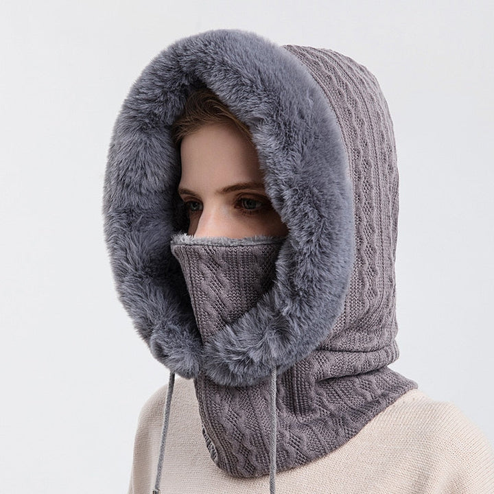 3-in-1 Winter Scarf and Hat for Women - Isabella-Gray-Nora Luxe